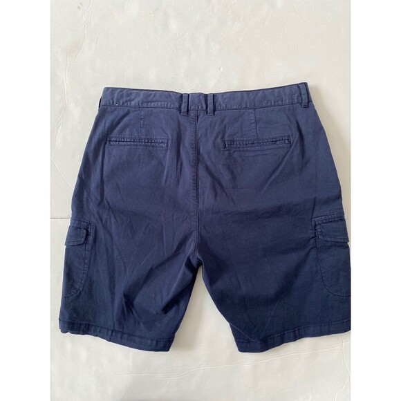 NEW Toscano Navy Blue Mens Cargo Shorts SIZE 34 MIDNIGHT BLUE * - Picture 5 of 6